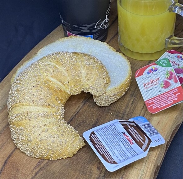 Horn m. hvide birkes